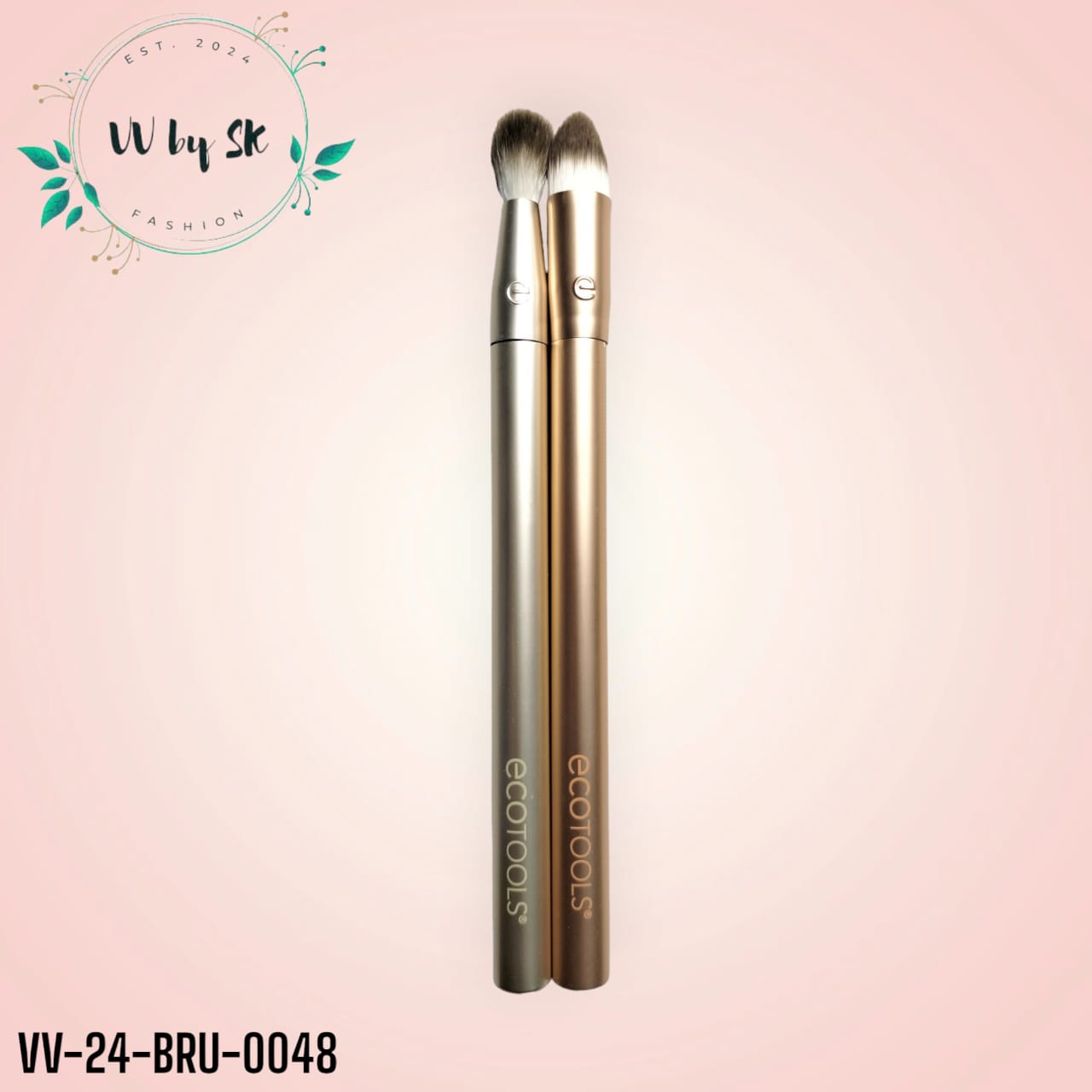 2 Pc Ecotool's Precious Metals Brightening Eye Makeup Brush Set | VV-24-BRU-0048