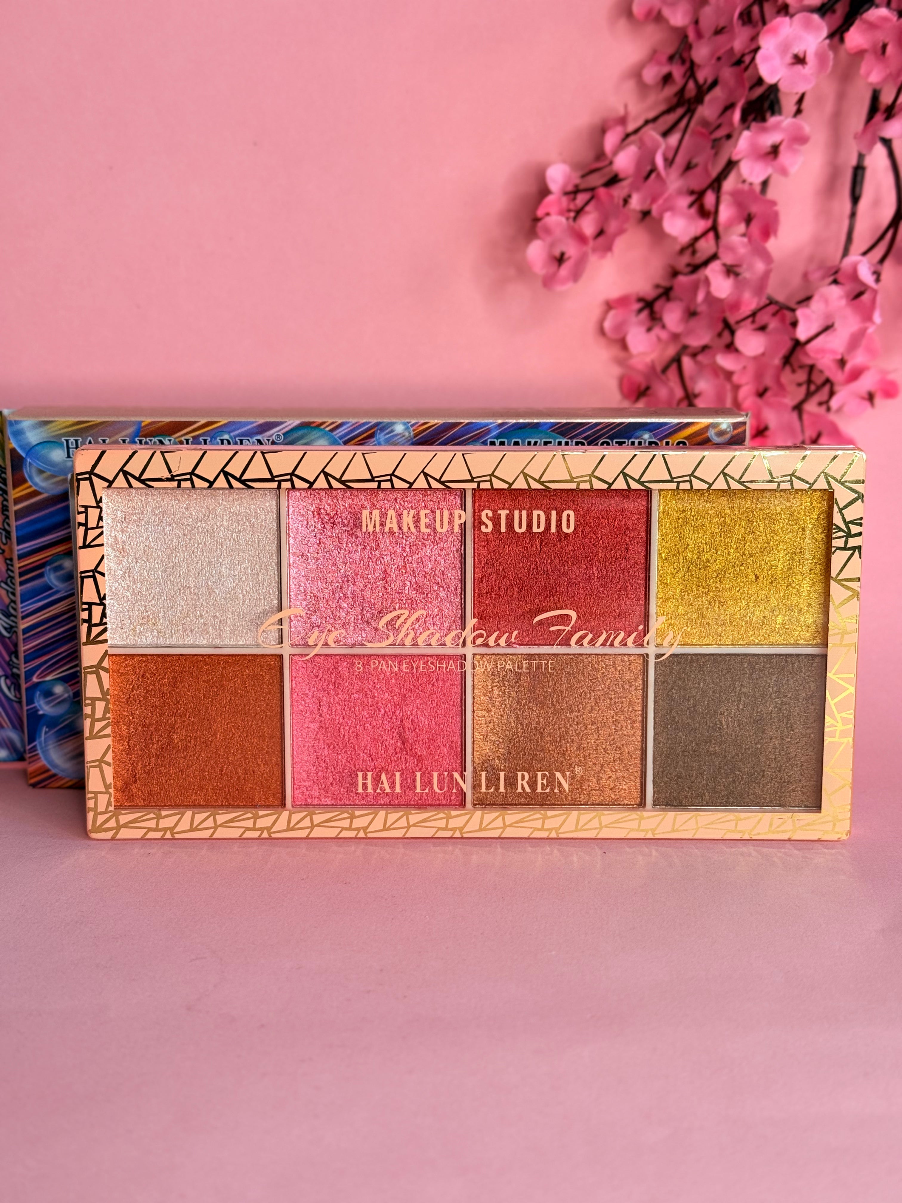 Makeup Studio Eyeshadow Family 8 Pan Eyeshadow Platette HAI LUN LI REN Palette#3-HR-7091