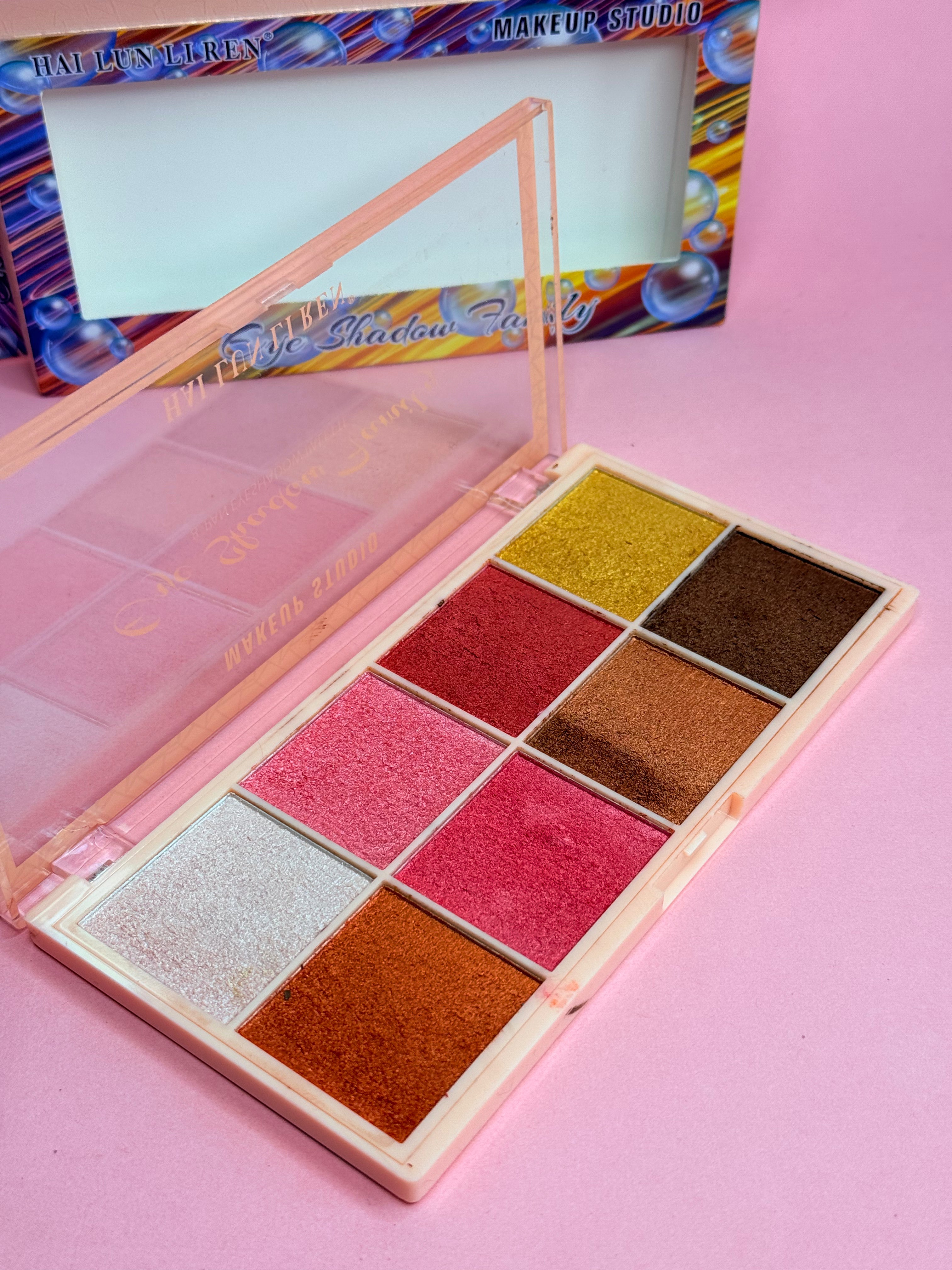 Makeup Studio Eyeshadow Family 8 Pan Eyeshadow Platette HAI LUN LI REN Palette#3-HR-7091